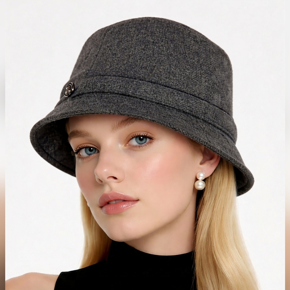 Banana Republic Gray Wool Blend Academia Hat Cap M/L